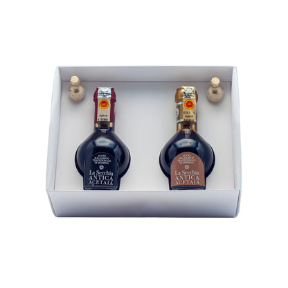 Aceto Balsamico Tradizionale di Modena D.O.P. DUETTO ”EXTRAVECCHIO + AFFINATO"