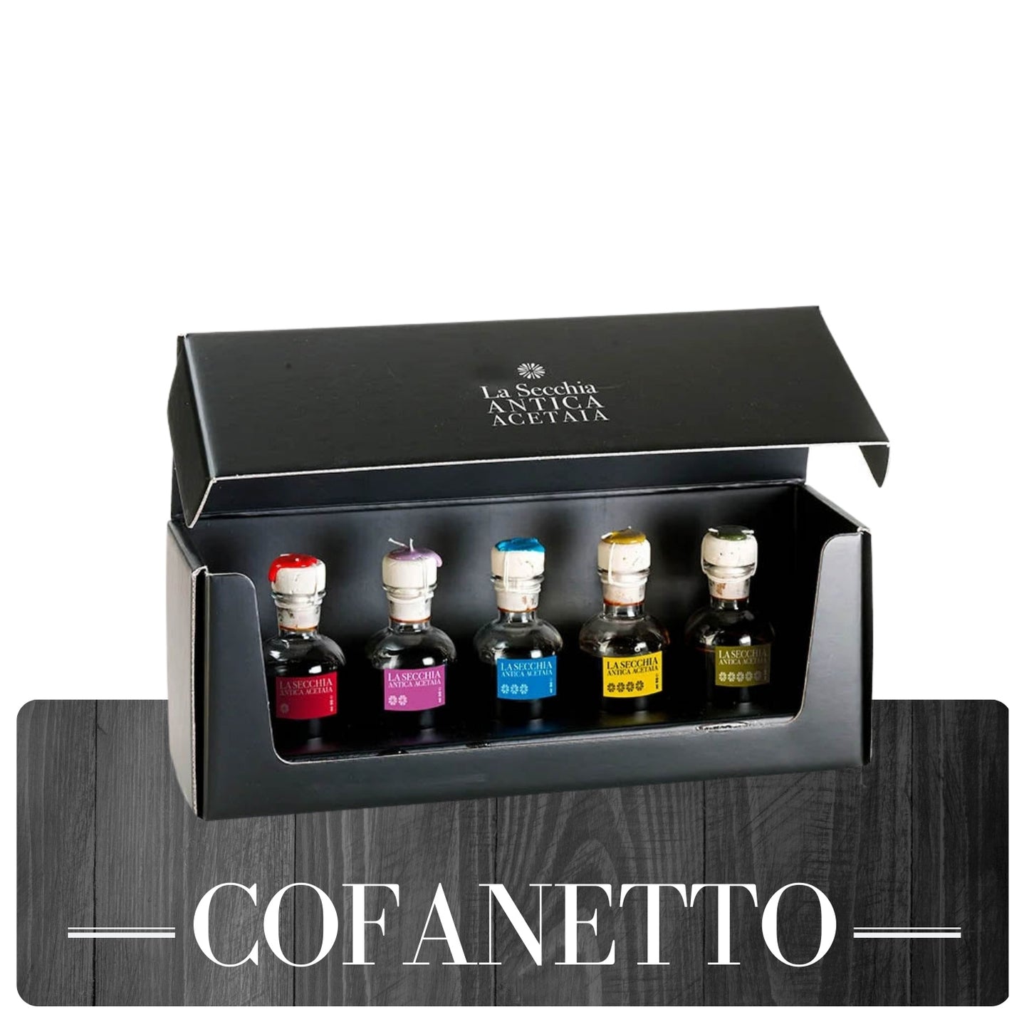 Cofanetto Degustazione con 5 Varietà di Condimento Balsamico