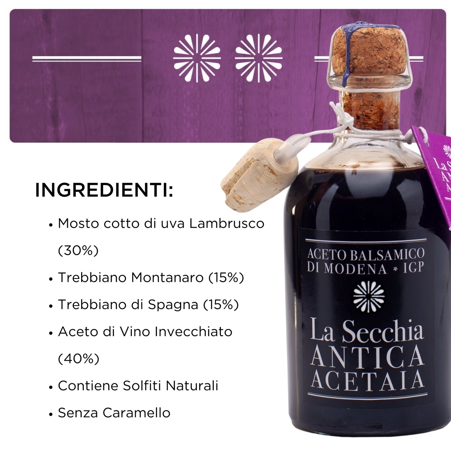 Vinagre Balsámico de Módena I.G.P. 2 estrellas (250ml)