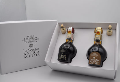 Aceto Balsamico Tradizionale di Modena D.O.P. DUETTO ”EXTRAVECCHIO + AFFINATO"