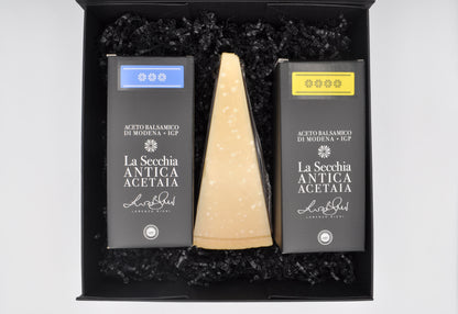 Cofanetto 1 - Aceto Balsamico di Modena IGP 3 e 4 Stelle con Parmigiano Reggiano