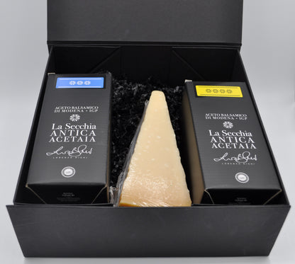 Cofanetto 1 - Aceto Balsamico di Modena IGP 3 e 4 Stelle con Parmigiano Reggiano