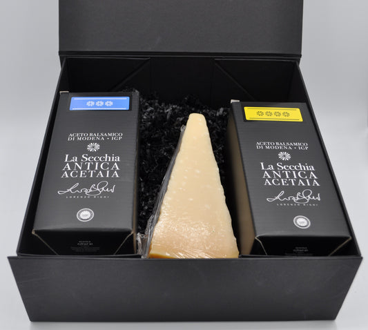 Cofanetto 1 - Aceto Balsamico di Modena IGP 3 e 4 Stelle con Parmigiano Reggiano
